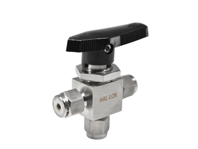 Double Ferrule Three Way Ball Valve