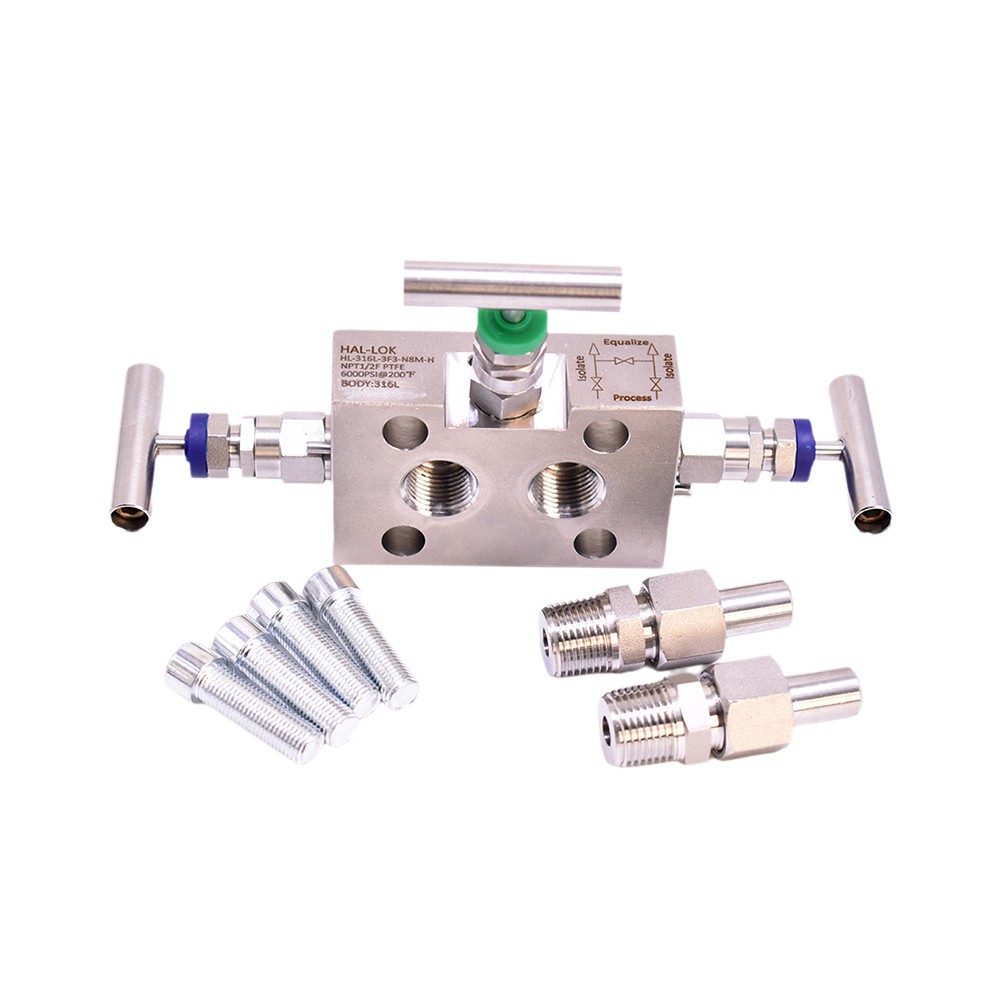Integrated 3 Way Manifold Valve